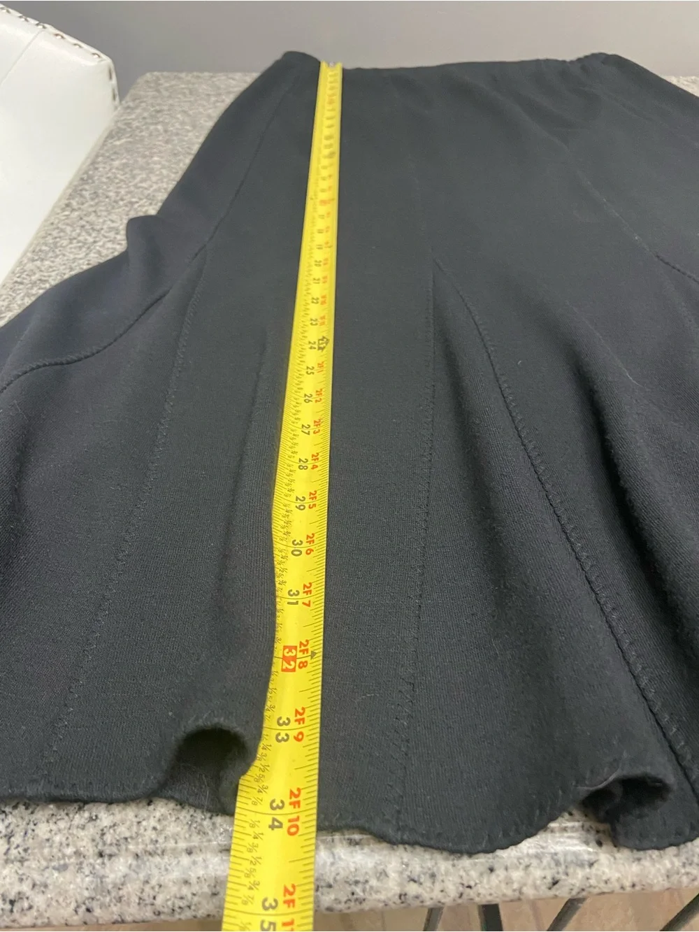 EILEEN FISHER Womens Long Black Trumpet Skirt Italian Wool Blend Flare Maxi L - Picture 15 of 15